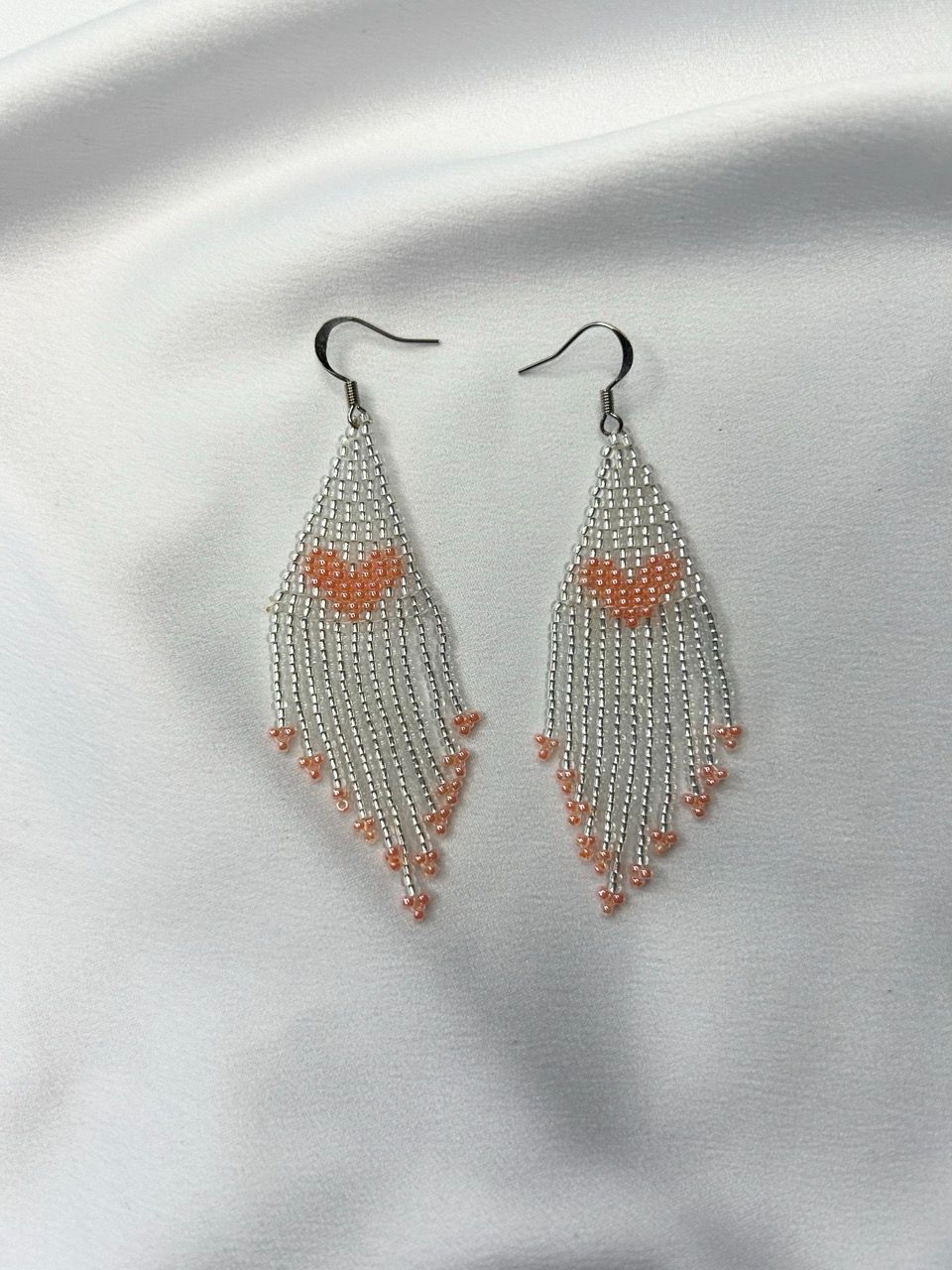 Boucles d'oreilles coeur rose