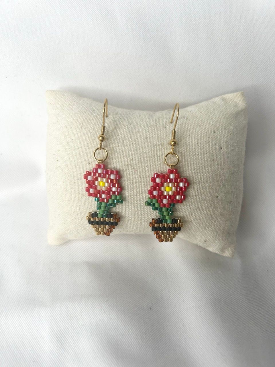 Boucles d'oreilles pot de fleur