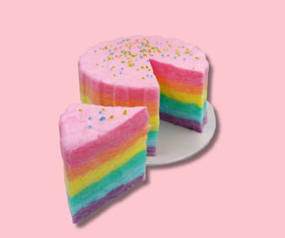 Rainbow Cotton Candy Cake