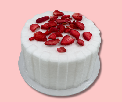 Strawberry Vanilla Cotton Candy Cake