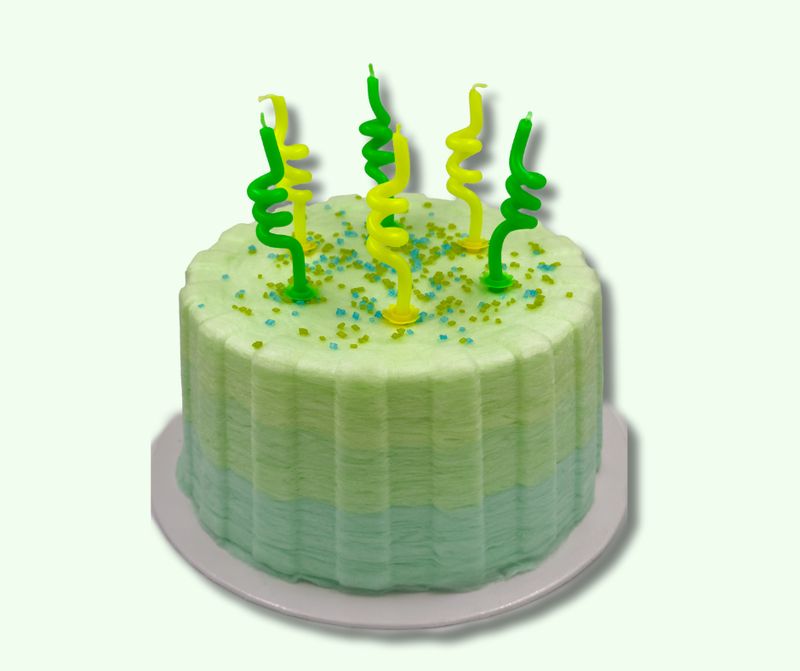 Mint Chocolate Cotton Candy Cake