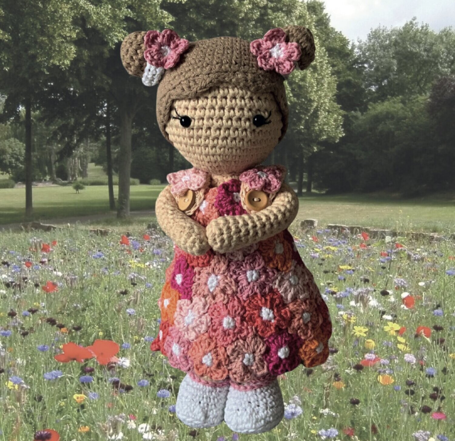 Haakpakket: Bloemen outfit Carolientje
