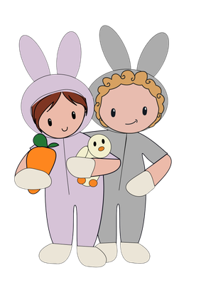 Häkelanleitung Osterhase Outfit Carolientje (digital)