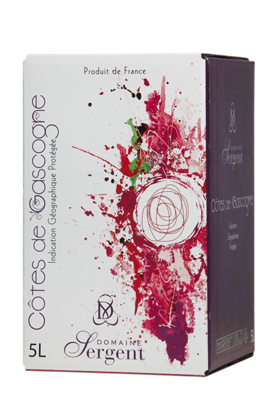 Vin de Pays des Côtes de Gascogne Rouge 2023 - Outre à vin 5 litres