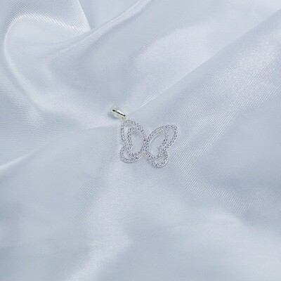 Dije de Mariposa silueta con zirconias