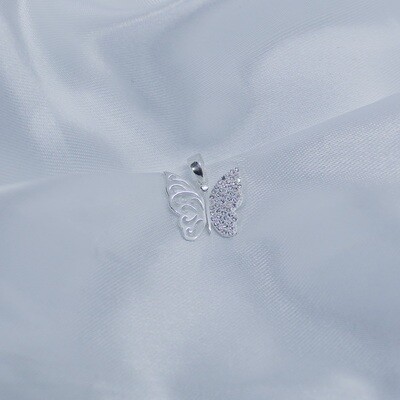 Dije mariposa ala con zirconia