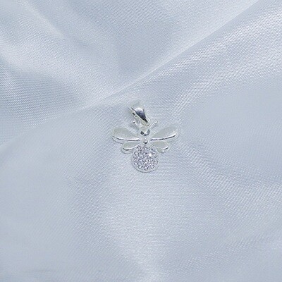 Dije de abeja con detalle en zirconias