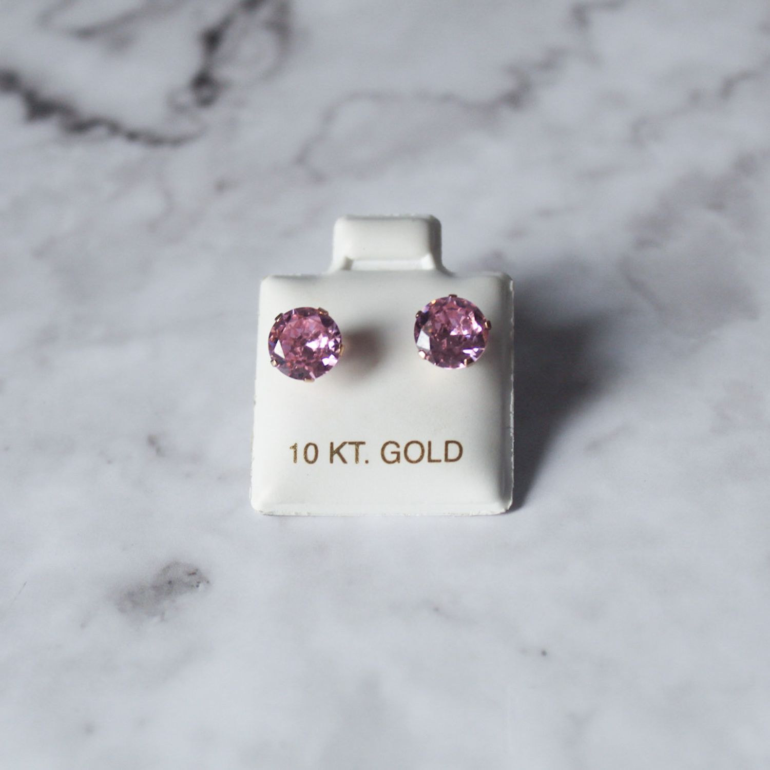 Zirconia en color rosa oro italiano 10KT