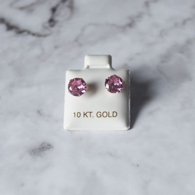 Zirconia en color rosa oro italiano 10KT