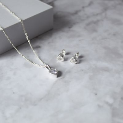 Juego de corazón bisel doble altura