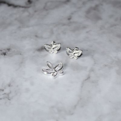 Juego de Mariposa Libertar con zirconias