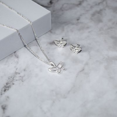 Juego de Mariposa Libertar con zirconias