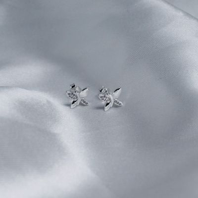 Aretes Mariposa y zirconias