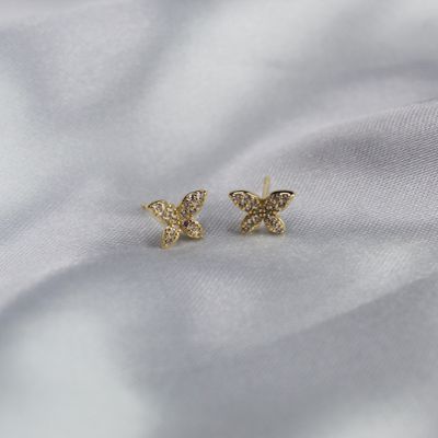 Aretes de Mariposa libertad Gold