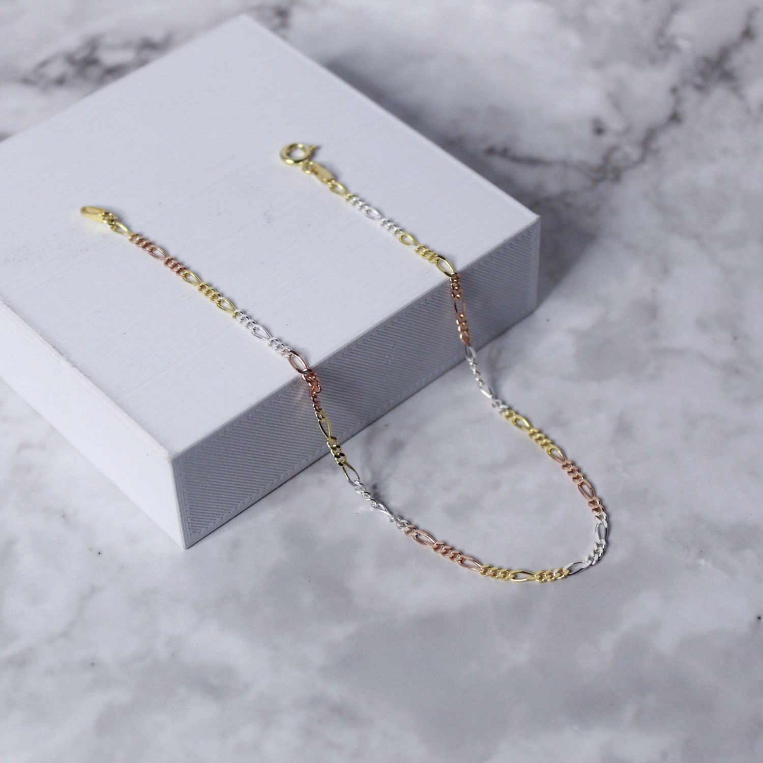 Cadena Cartier tres colores elaborado en plata italiana 925