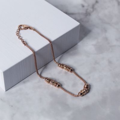 Pulsera dama con detalle bridal en oro rosa