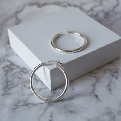 Argollas de dama redondas lisas