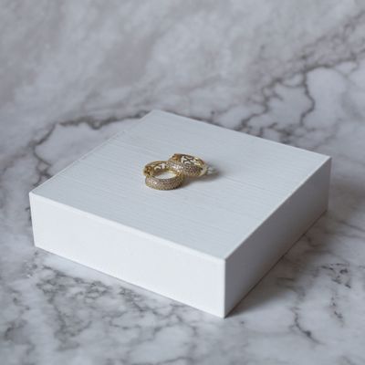 Argollas de dama con zirconia en plata italiana gold