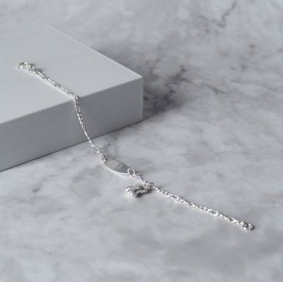 Pulsera con plancha de oso