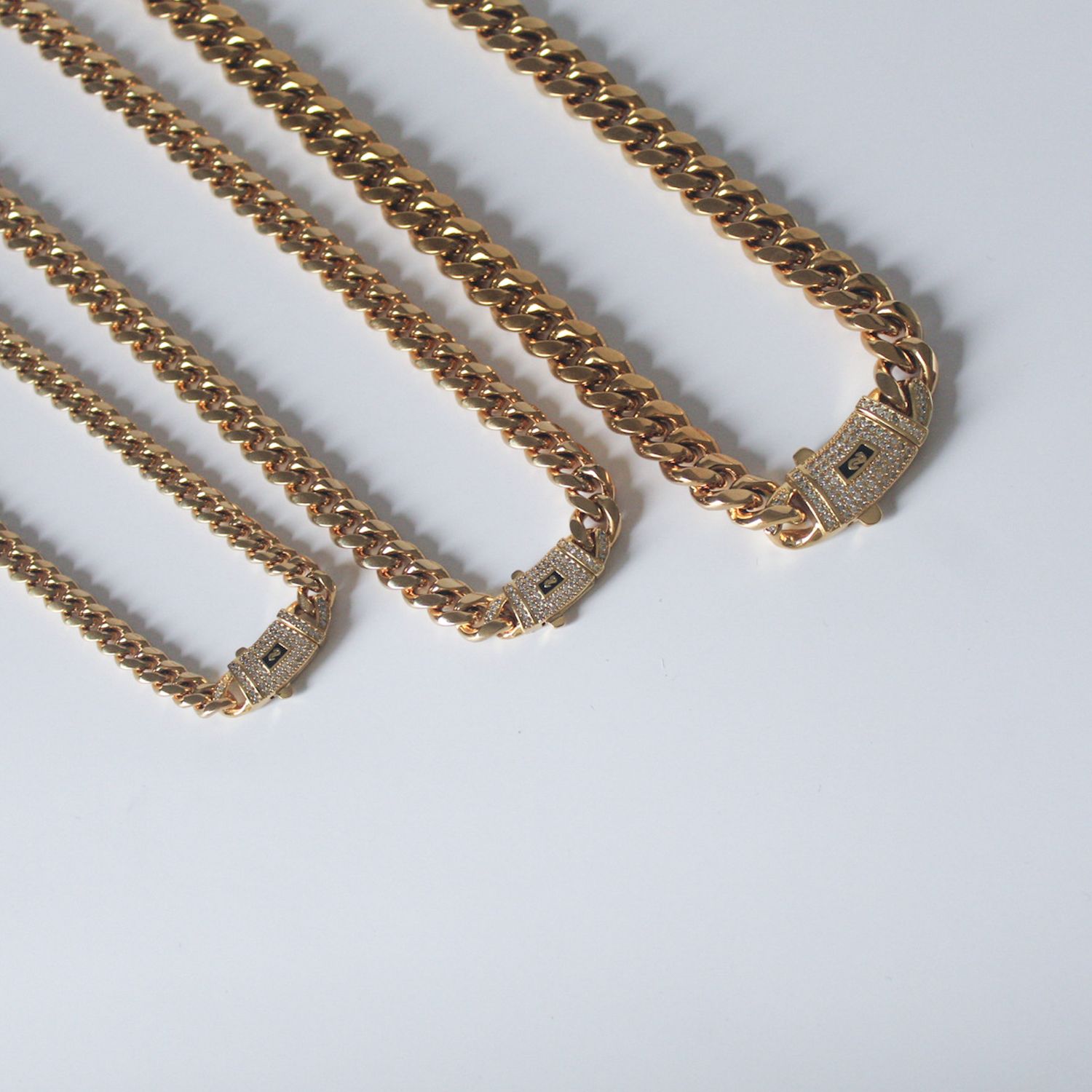 Cadena de Acero Inoxidable chapada en oro 18K