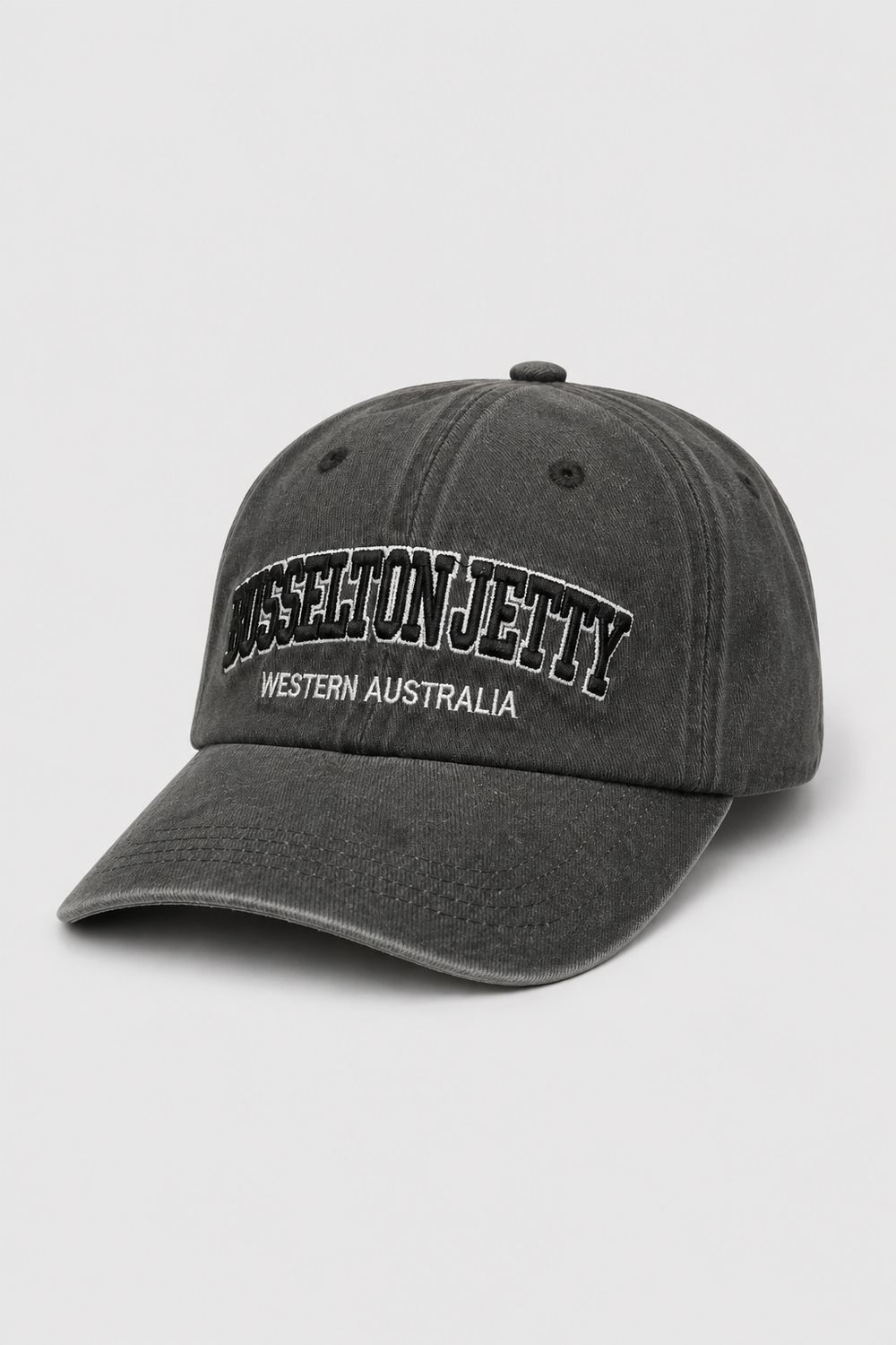 3D Embroidery Busselton Jetty Cap, Colour: Black