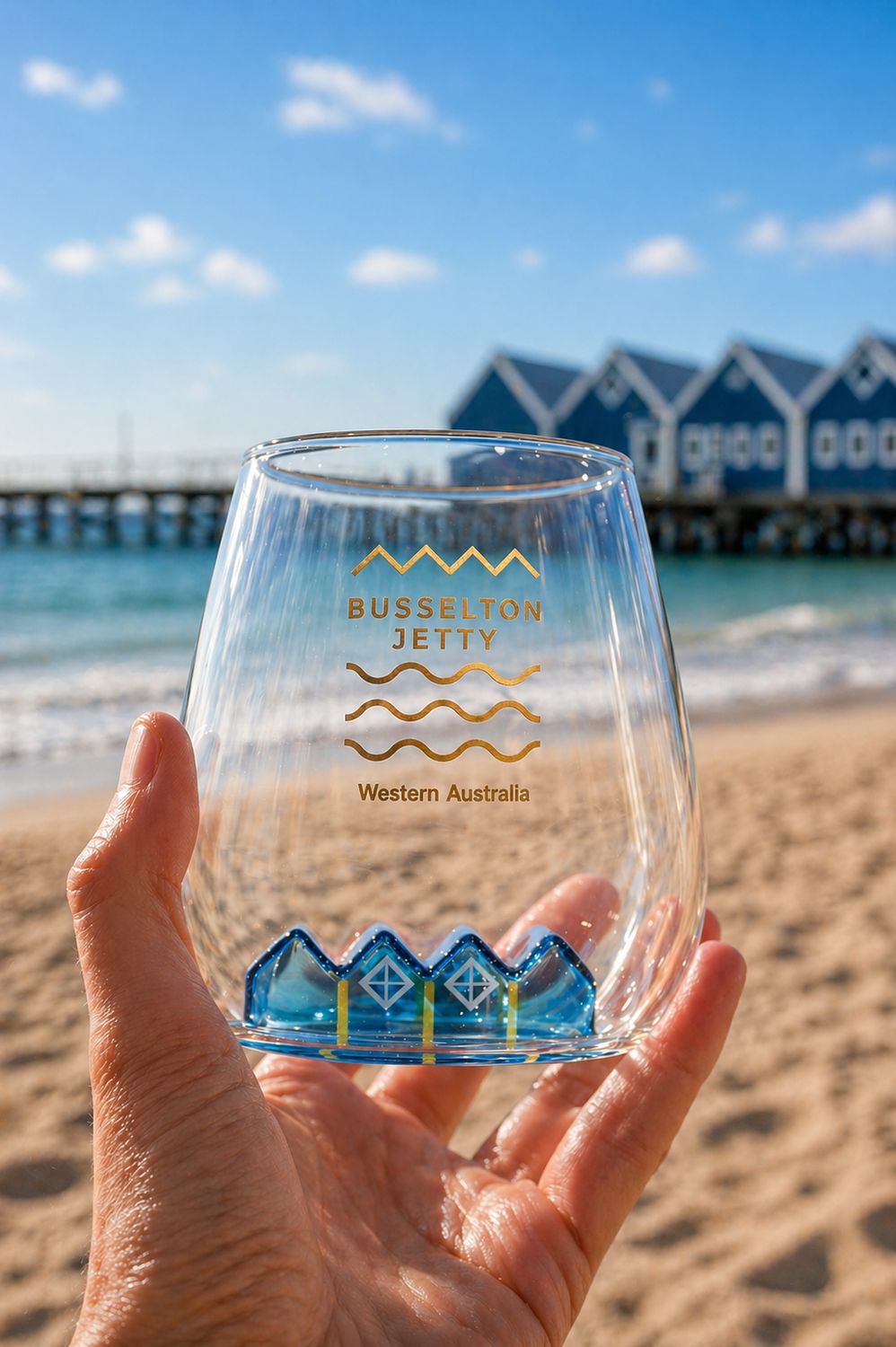 BJ Wine Glass w/Coaster - Single