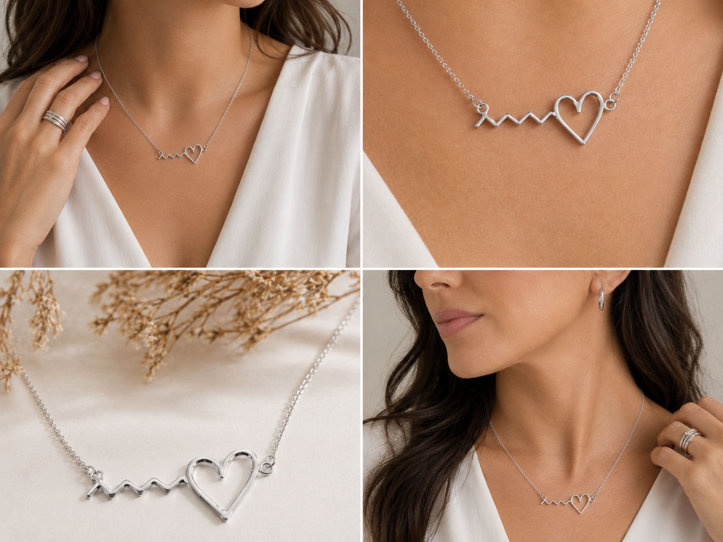 Heart of the Jetty Necklace  - Silver