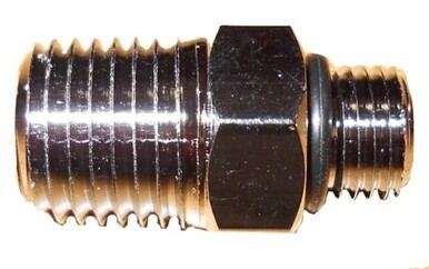 Trident 1/4" NPT Male to 3/8" Male Chromed Adapter