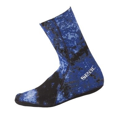 SEAC 3.5mm Anti-Slip Camo Scuba &amp; Spearfishing Blue Socks