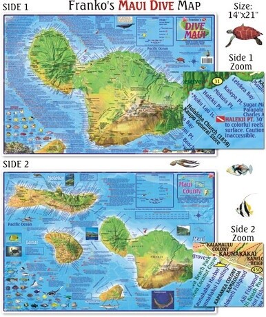 Franko Maps - Maui Dive Map