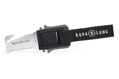 Aqua Lung Micro Squeeze Sheeps Foot Stainless Knife - Black/Charcoal