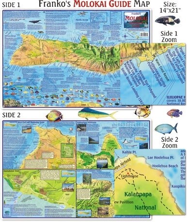 Franko Maps - Molokai Guide Map