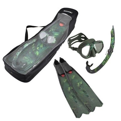 SEAC Motus Mask Snorkel Fin Set - Camo Green