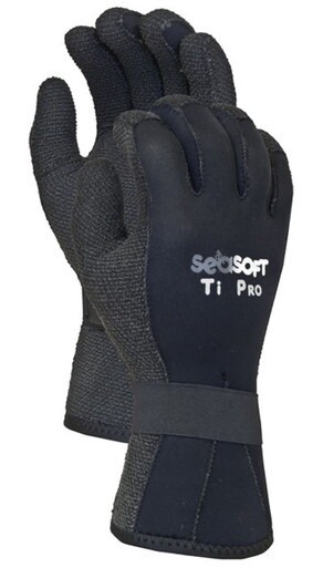 Seasoft TI 3mm Kevlar Gloves / Large
