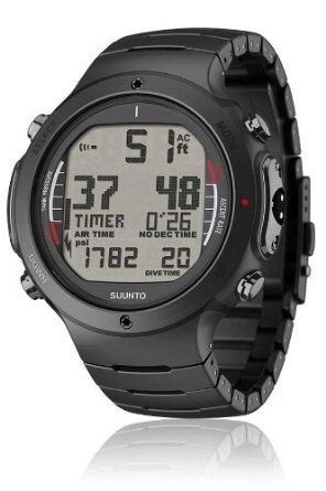 Suunto By Huish D6i Wrist Top Computer w/ Steel Bracelet and USB Dive Computer - Black