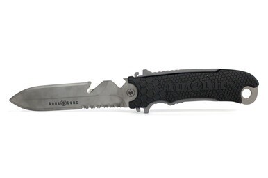 Aqua Lung Spear Big Squeeze Titanium Knife - Black/Charcoal