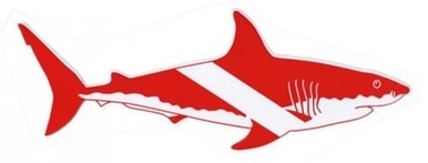 Small Dive Shark Sticker for Scuba and Snorkelers