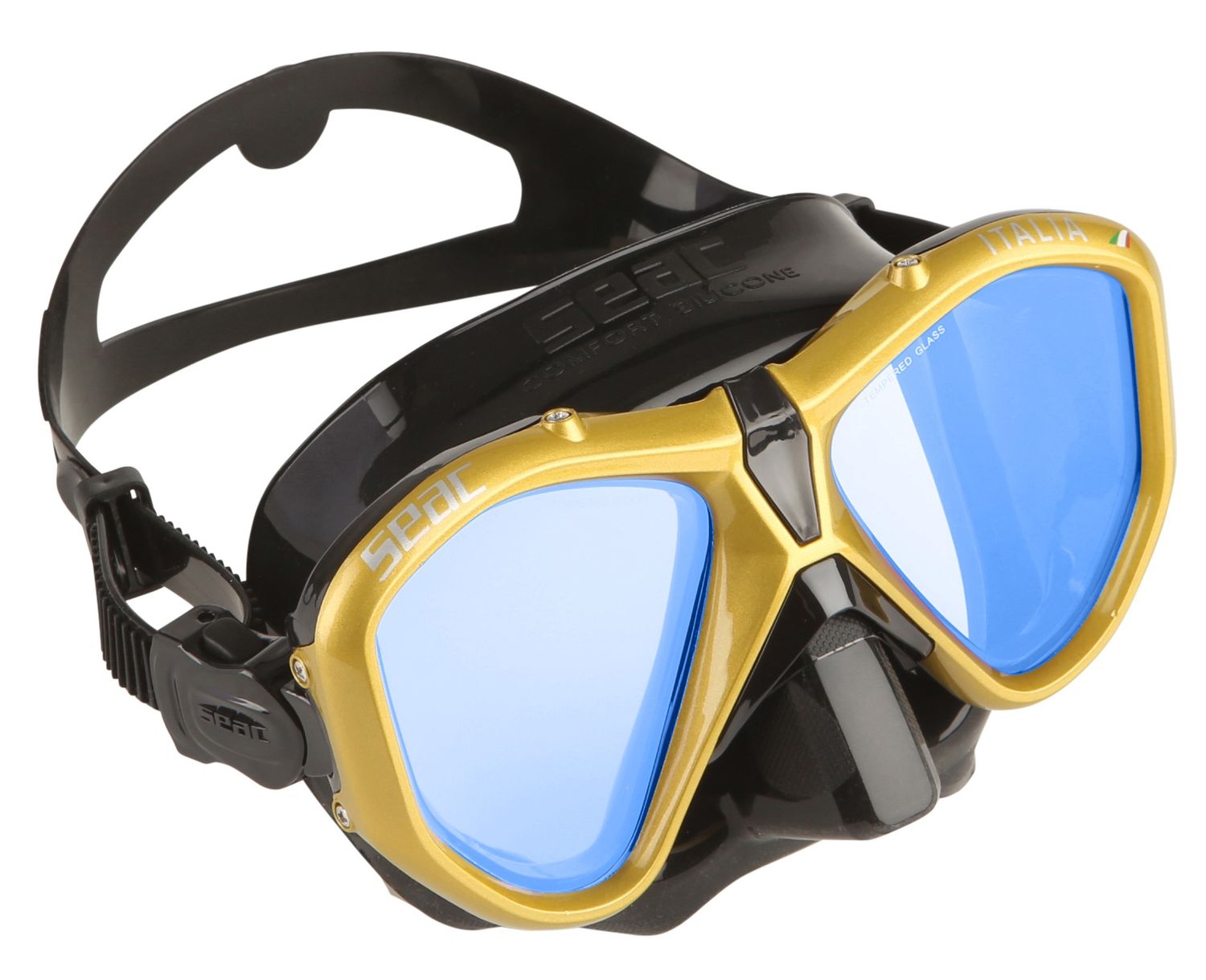 SEAC Italia Scuba Mask, Color: Yellow