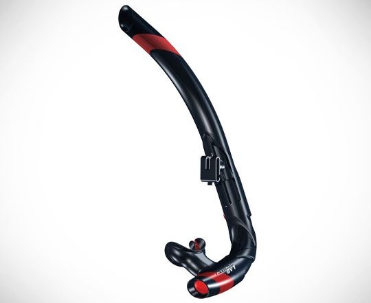 Atomic SV1 Contour Scuba Diving Snorkel, Color: Black/Red