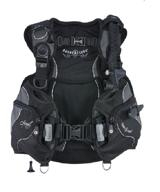 Aqua Lung Soul Scuba BC, Color: Black/Charcoal, Size: X-Small/Small
