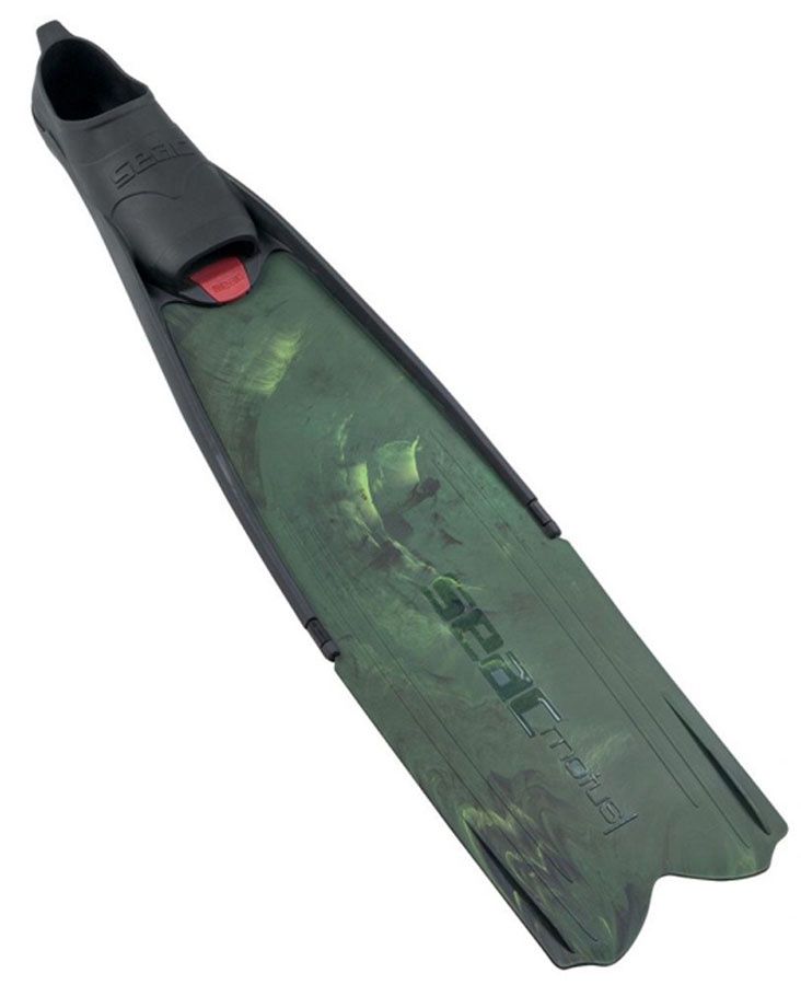 SEAC Motus Camo Spearfishing Fins, Color: Camo Green, Size: Size 11-12