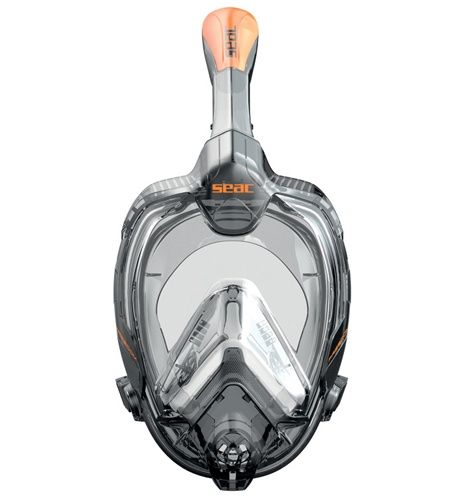 SEAC Libera Full Face Mask, Color: Black/Orange, Size: X-Small/Small