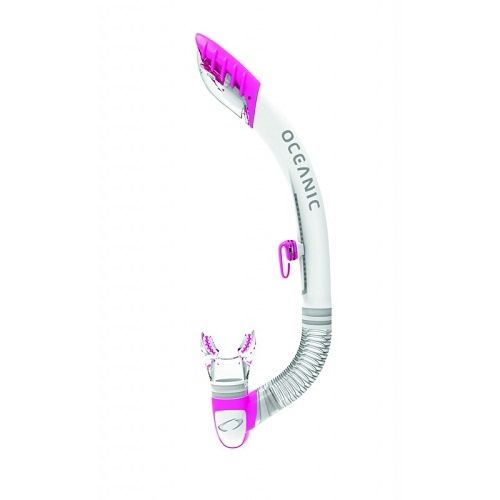 Oceanic Ultra Dry 2 Snorkel, Color: White/Pink