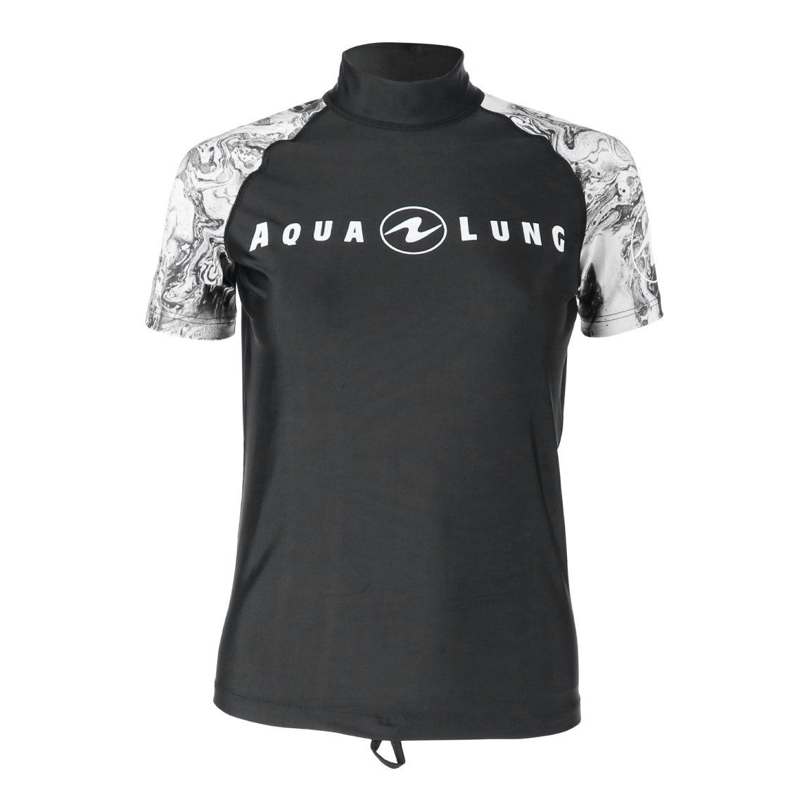 Aqua Lung Women's Short Sleeve Rashguard - Black/White, Color: Black/White, Size: Medium