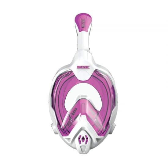 SEAC Fun Full Face Snorkeling Mask - Junior, Color: White/Pink, Size: X-Small/Small