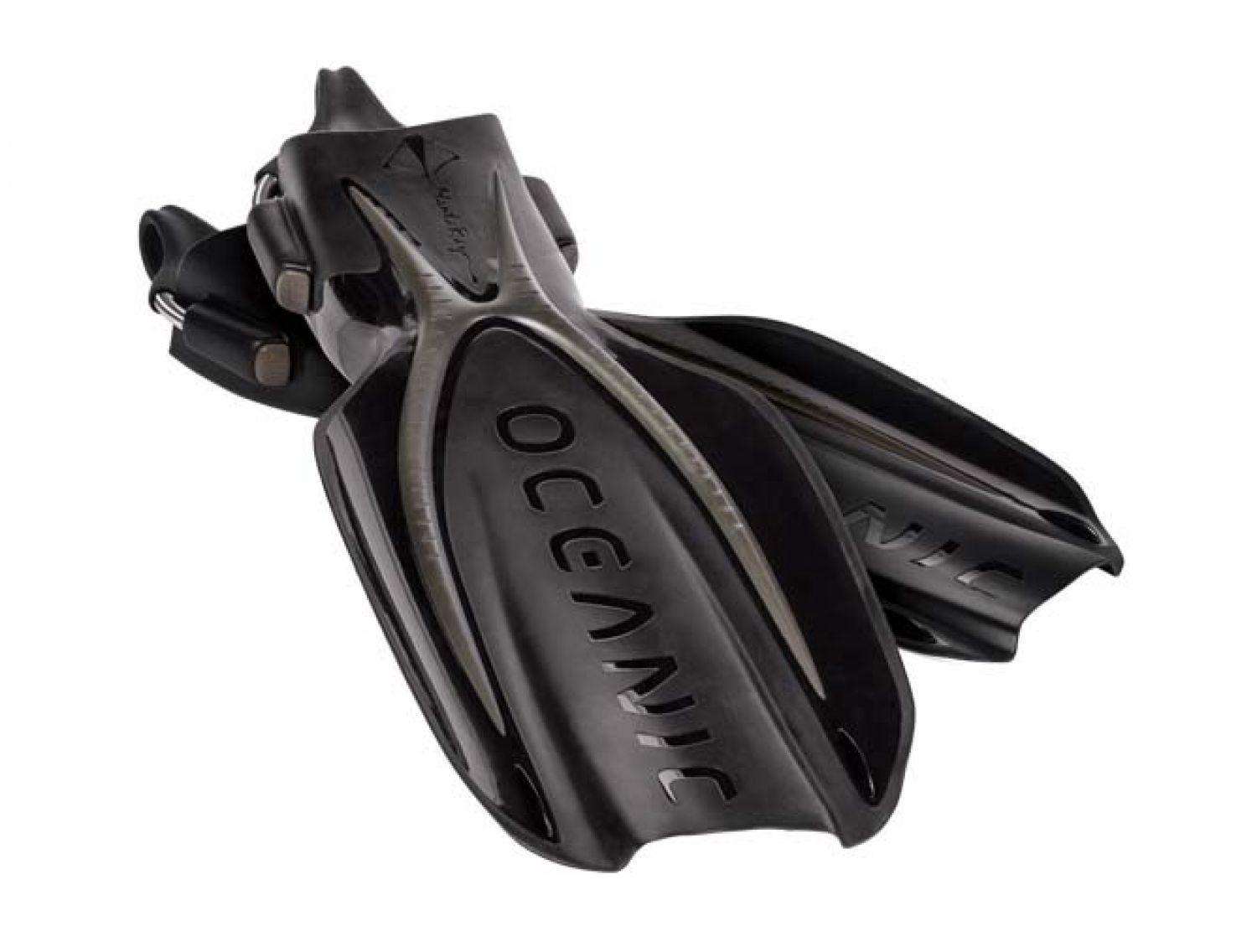 Oceanic Manta Ray Fin, Color: Titanium/Black, Size: X-Large