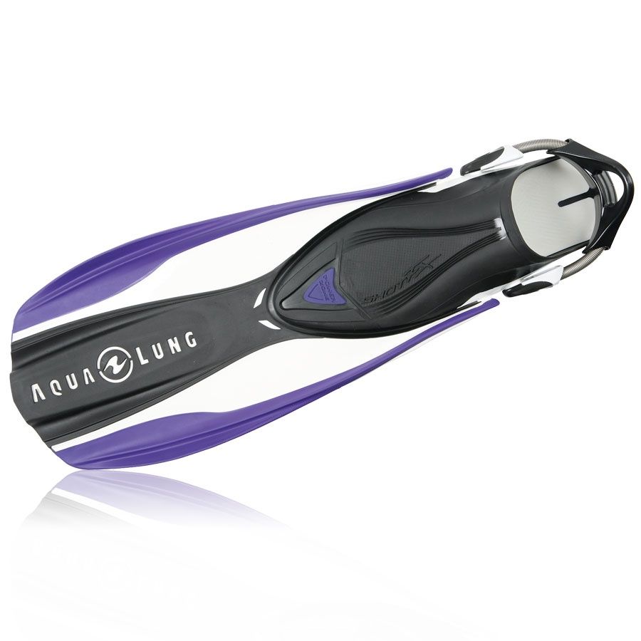 Aqua Lung Shot FX Adjustable Strap Fins with Spring Straps, Color: Twilight, Size: Small