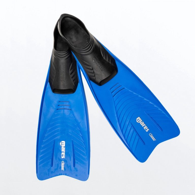 Mares Clipper Full Foot Snorkeling Fins, Color: Blue, Size: 33/34