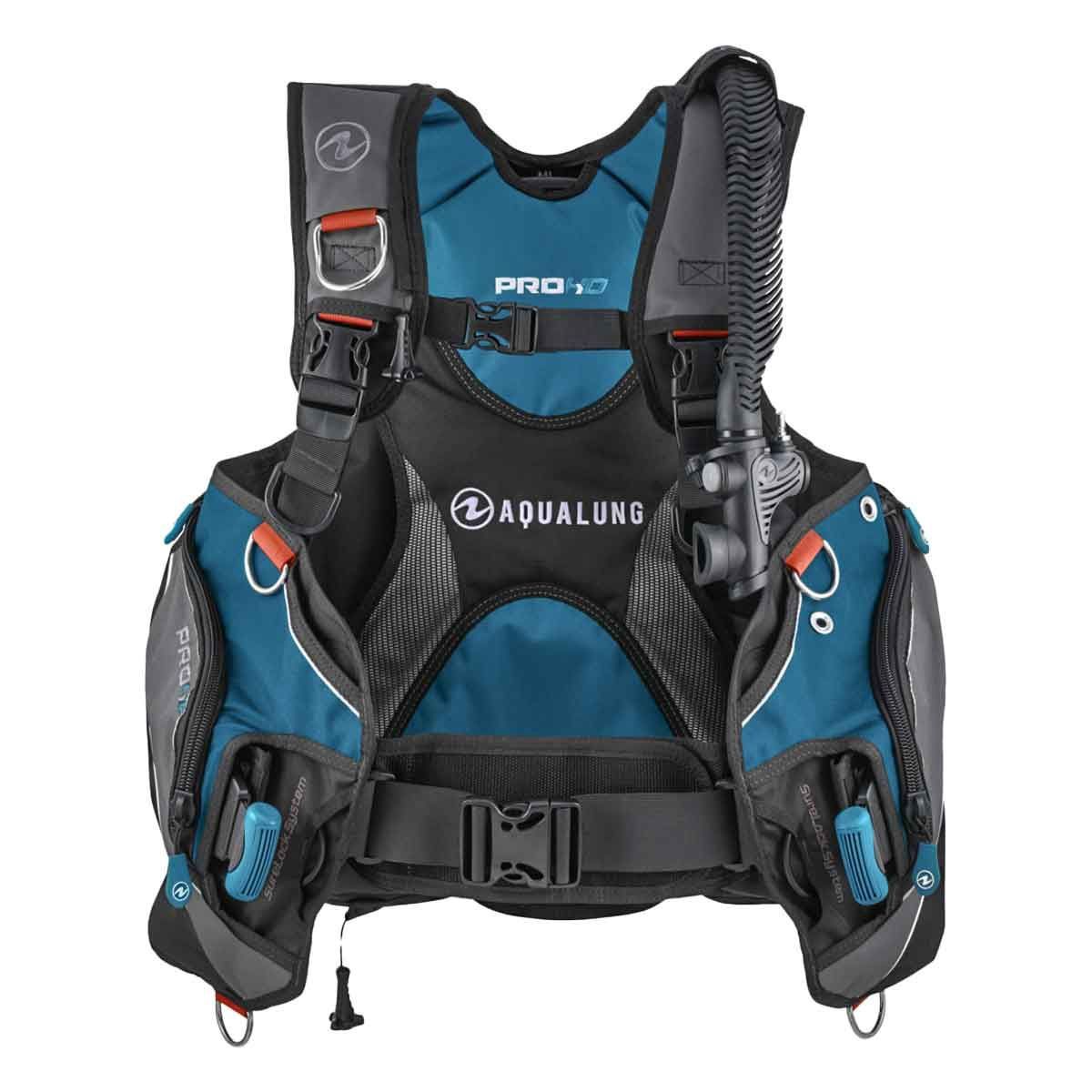 Aqua Lung Pro HD BCD - Men - Black/Blue Petrol, Color: Black/Blue, Size: Large
