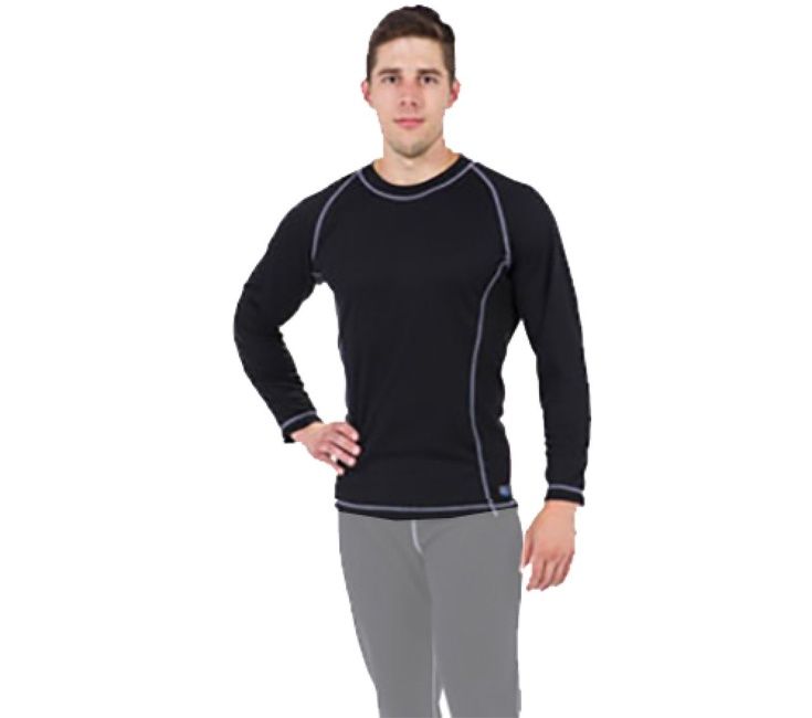 DUI Ecodivewear Pullover Men's Shirt - Black/Gray, Color: Black/Gray, Size: Small